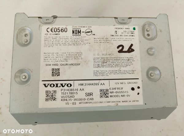 Radio Navi Radioodtwarzacz Volvo XC90II 31438516