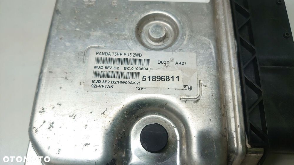 STEROWNIK SILNIKA FIAT PANDA 1.3 JTD EU5 75KM 51896811 - 2