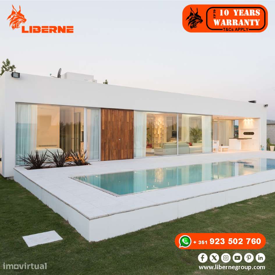 Moradia isolada T3 com piscina de design e construção moderna RSF - Grande imagem: 3/26