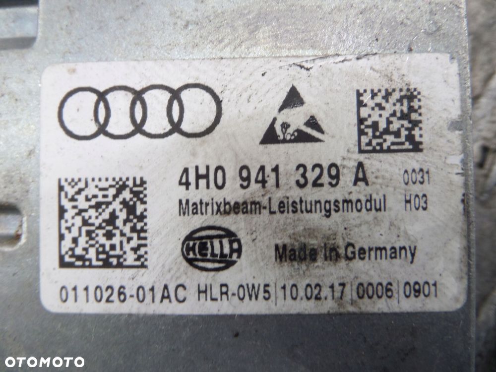 przetwornica moduł lampy matrix audi rs6 c7 oryginał 4h0941329a - 3