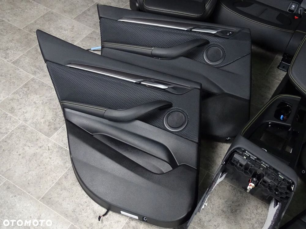 FOTELE KANAPA BOCZKI WNĘTRZE ŚRODEK BMW F39 X2 M-PAKIET ŻÓŁTA NIĆ SKÓRA NEW - 9