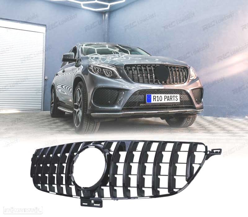 GRELHA MERCEDES CLASE GLE COUPE C292 W166 15-19 GT-R PANAMERICANA CAMERA PRETO BRILHANTE - 1