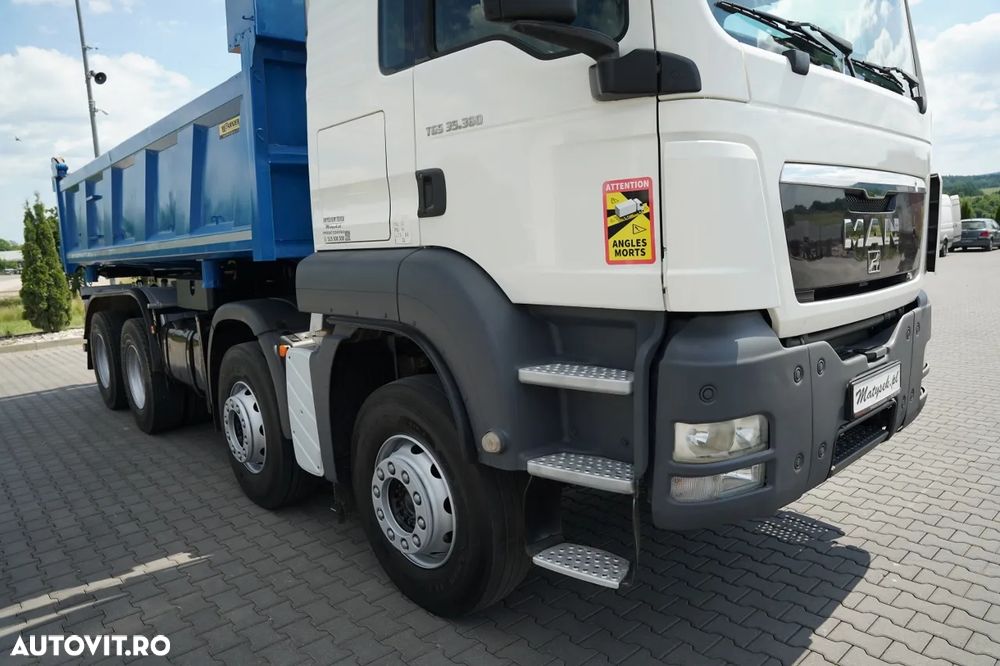 MAN TGS 35.360 / 8x4 / BASCULĂ DUBLĂ / HYDROBORTA / BORDMATIK / EURO 5 - 15