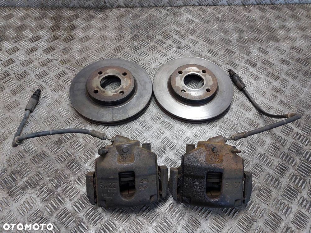 TARCZE HAMULCOWE PRZÓD + KLOCKI + ZACISKI FORD FUSION I 1.6 16V - 1