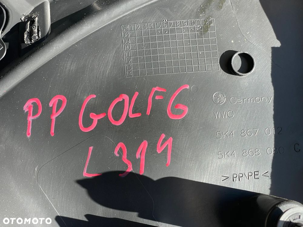 Volkswagen Golf VI Przód strona prawa Boczki drzwi - 6