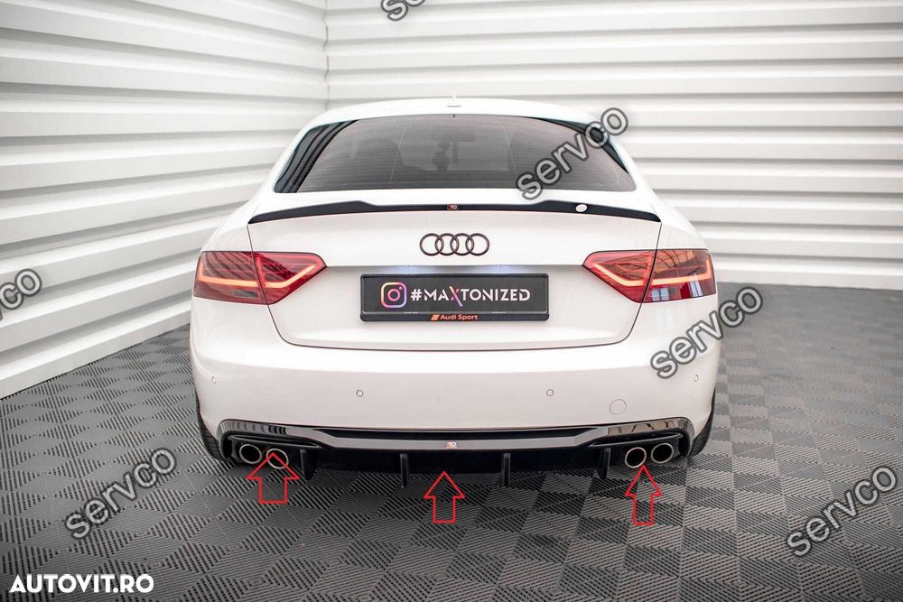 Difuzor bara spate Audi A5 8T Facelift 2011-2016 v44 - Maxton Design - 2