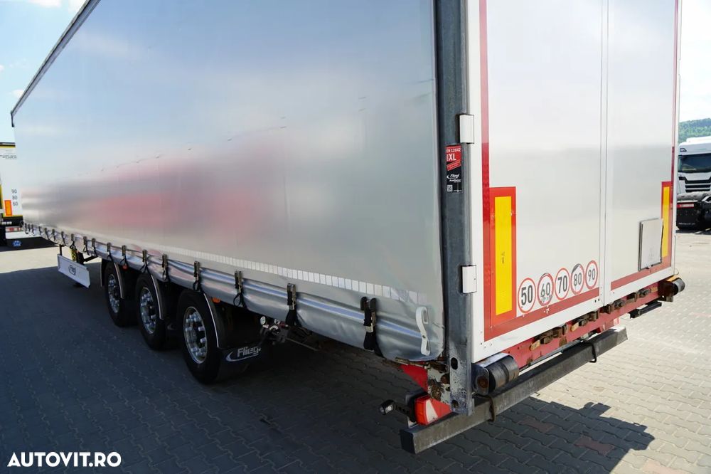 Fliegl MEGA CORTINĂ / REMORCA DIN OȚEL - 7 M / ACOPERIȘ CULISANT / PLATĂ JOSĂ - 4