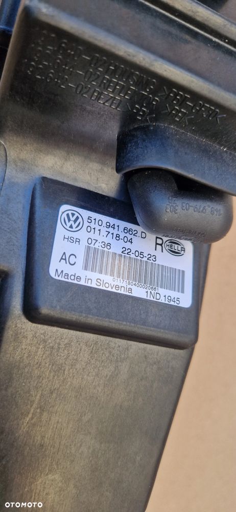 HALOGEN PRZECIWMGIELNY PRAWY VW GOLF SPORTSVAN 510941662D - 5