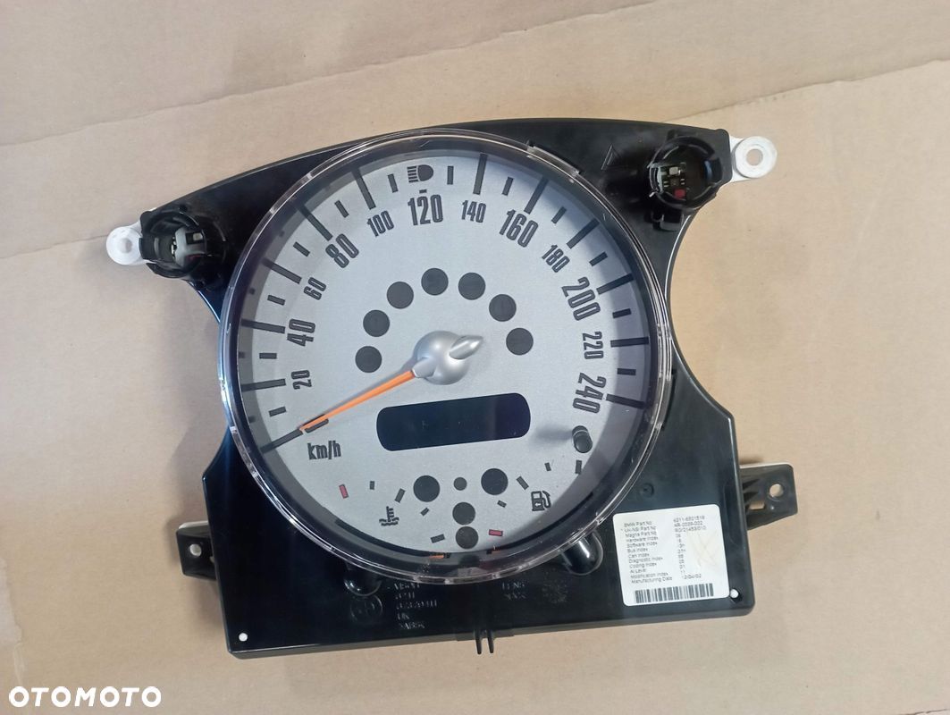 MINI COOPER R50 LICZNIK PRĘDKOŚCIOMIERZ ZEGARY EUROPA 6921518 - 1