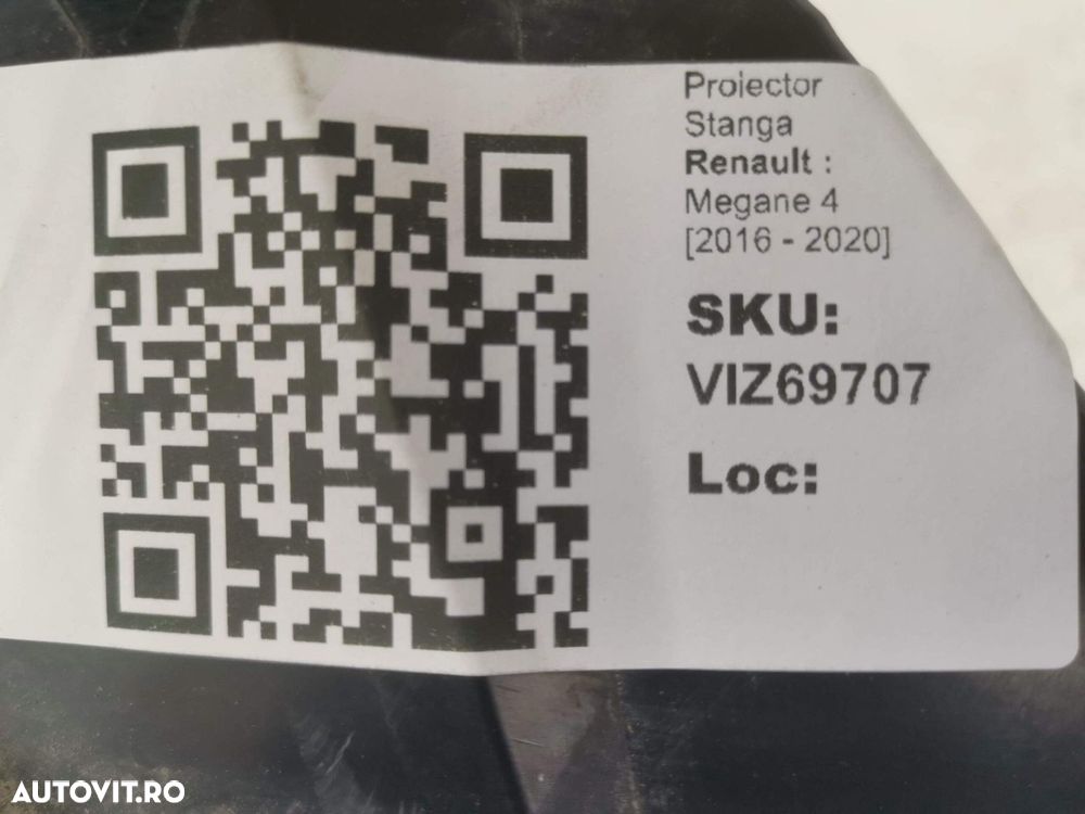 Proiector Stanga Renault  Megane 4 2016 2017 2018 2019 2020 Original I - 8