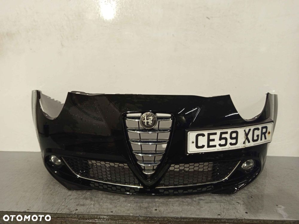 + ZDERZAK PRZÓD PRZEDNI ALFA ROMEO MITO 981/B CZARNY HALOGENY - 1