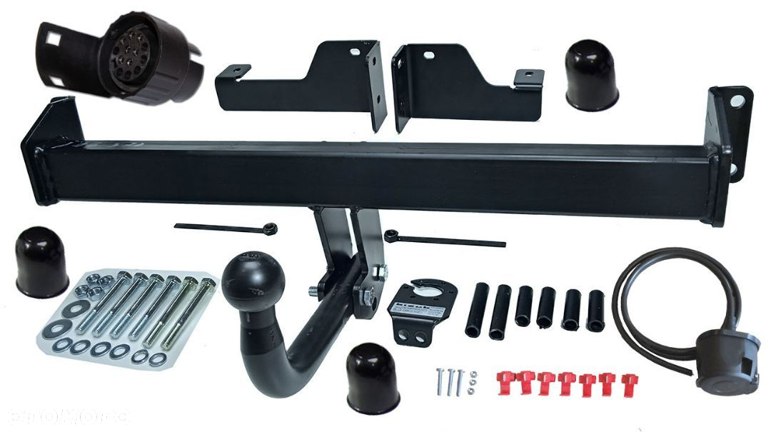 OPEL COMBO C 3 III od 2001 do 2012 HAK HOLOWNICZY + WIĄZKA + GNIAZDO 7 PIN + ADAPTER 7/13P - 3