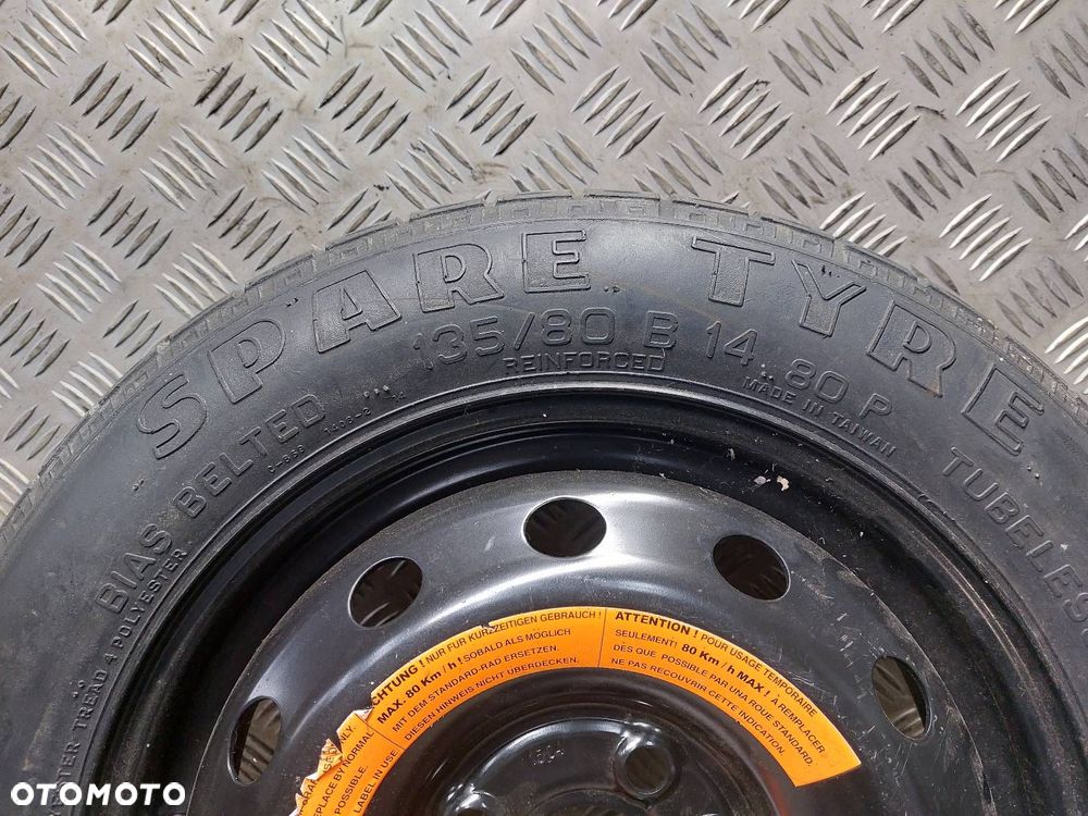 KOŁO DOJAZDOWE DOJAZDÓWKA 4x98 4Jx14 ET43 FI58,1 135/80R14 FIAT - 2