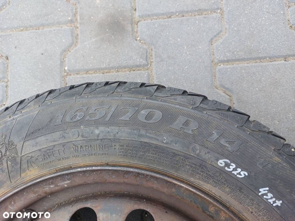 KOŁA KOMPLET FELGI OPONY ZIMOWE 4x100 FI54,1 185/65R14 165/70R14 - 5