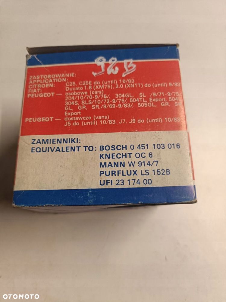 FILTR OLEJU Fiat Ducato Citroen C25E Ford Granada _ PP-4.8 - 7