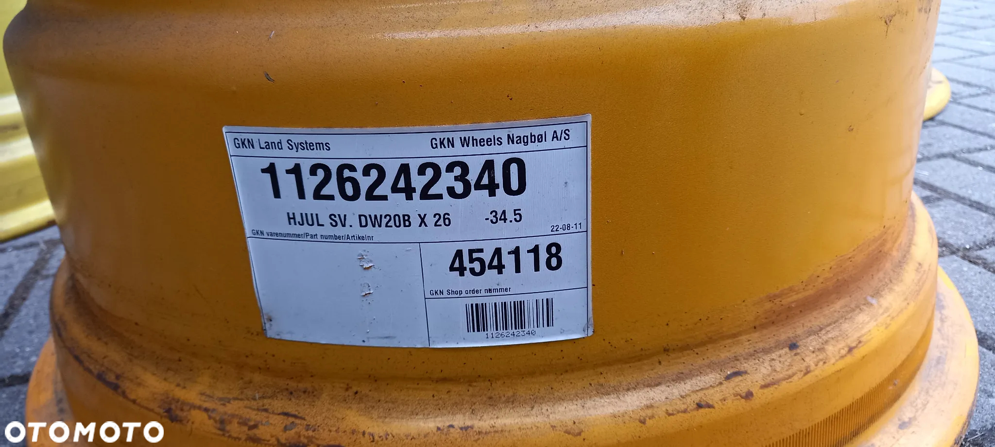 FELGA/KOŁO TARCZOWE DW20Bx26 12 OTW. ET-34.5 - 6