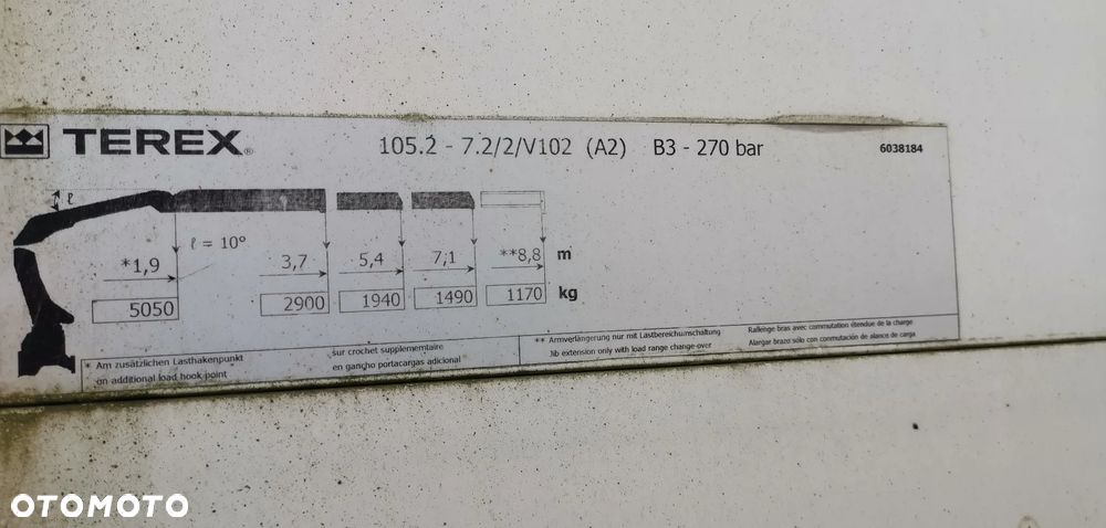 MAN TGM18.280 4x2, 3 s. wywrot + HDS TEREX 105.2 z pilotem - 11