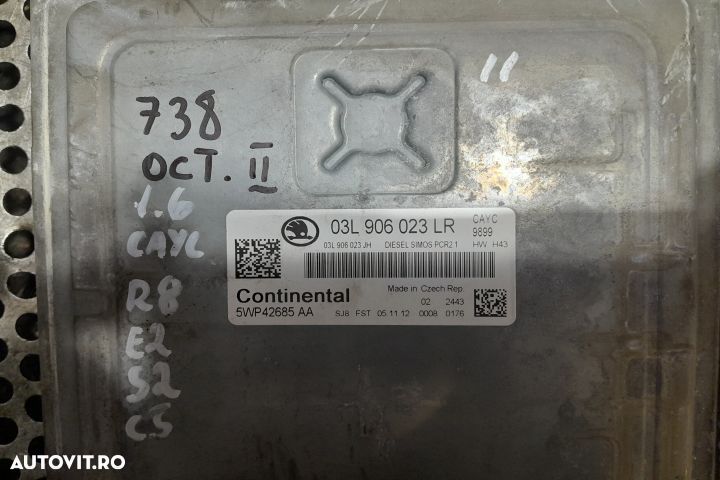 Calculator motor ECU 03L906023LR 03L906023LR Skoda Octavia 2 [facelif - 2