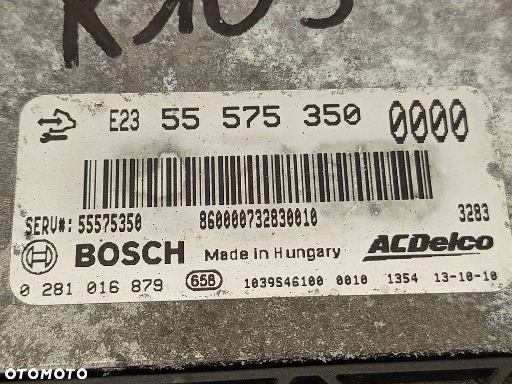 STEROWNIK KOMPUTER OPEL ASTRA J 2.0 CDTI 55575350 0281016879 ECU - 6