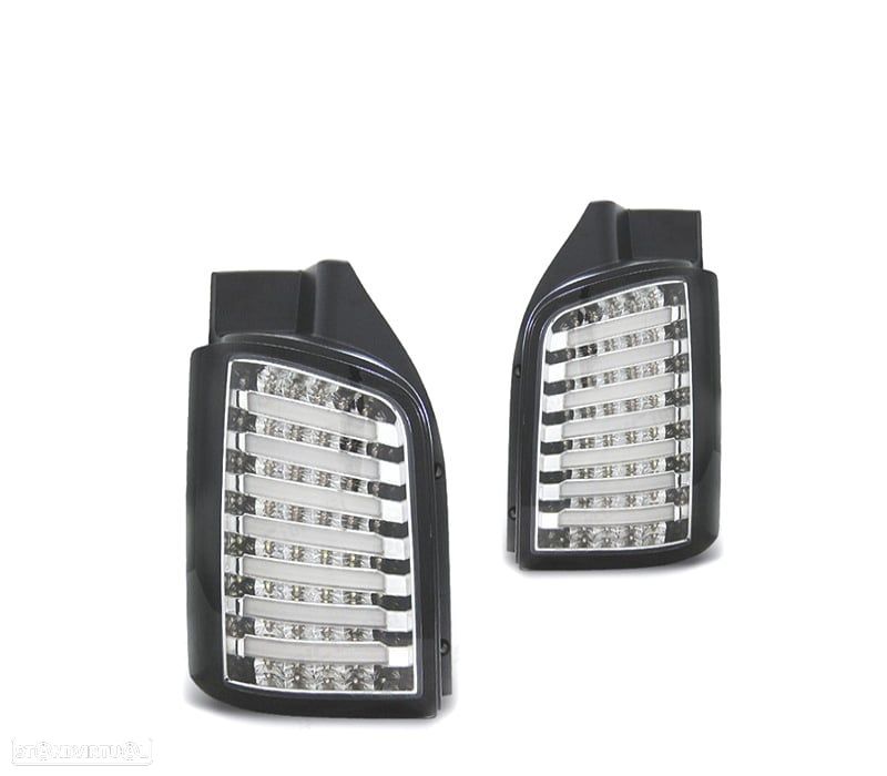 FAROLINS TRASEIROS PARA VOLKSWAGEN VW T5 1P 03-09 LED FUNDO CROMADO - 1