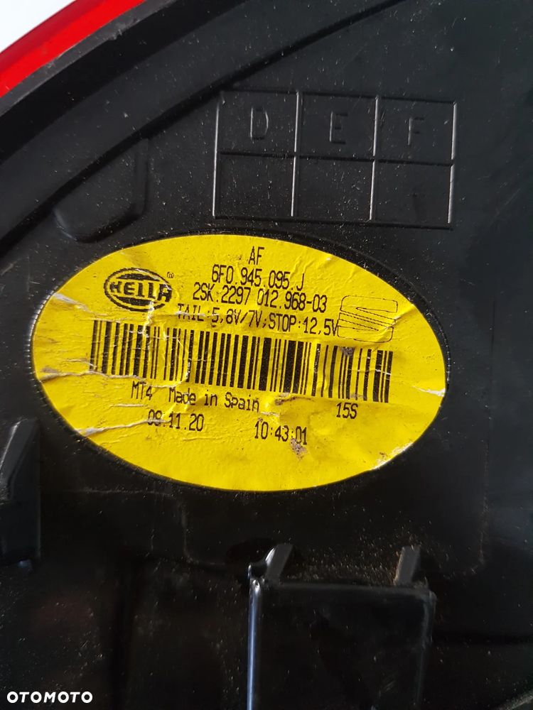 SEAT IBIZA LAMPY TYLNE L/P 6F0945095 6F0945095 - 3