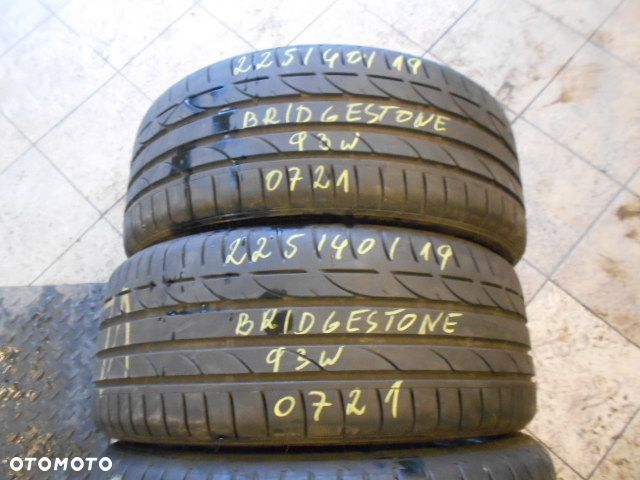 Opony 225/40r19 bridgestone potenza s001 7,5mm lato komplet - 3