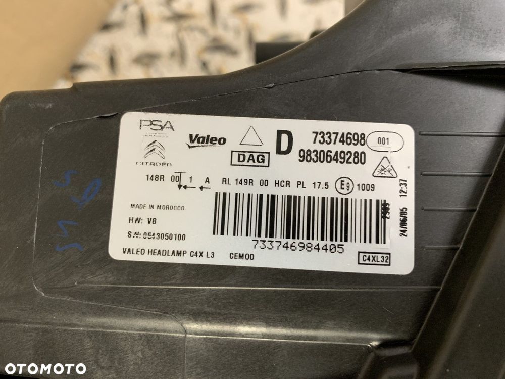 NOWA ORYGINALNA LAMPA PRAWA PRZEDNIA FULL LED VISION CITROEN C4 III 20-25 EUROPA 9830649280 - 8