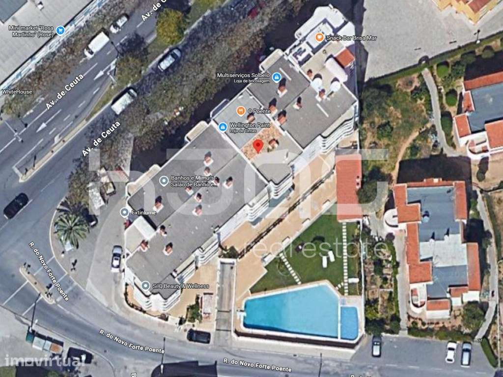 Apartamento T1 com Garagem e Piscina a 800m da Praia - Localização ... - Grande imagem: 4/5