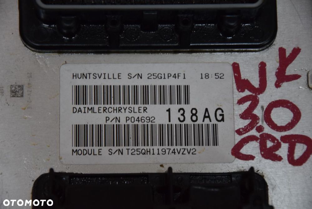 JEEP GRAND CHEROKEE WK 3.0 CRD KOMPUTER STEROWNIK  P04692107AI 138AG - 2