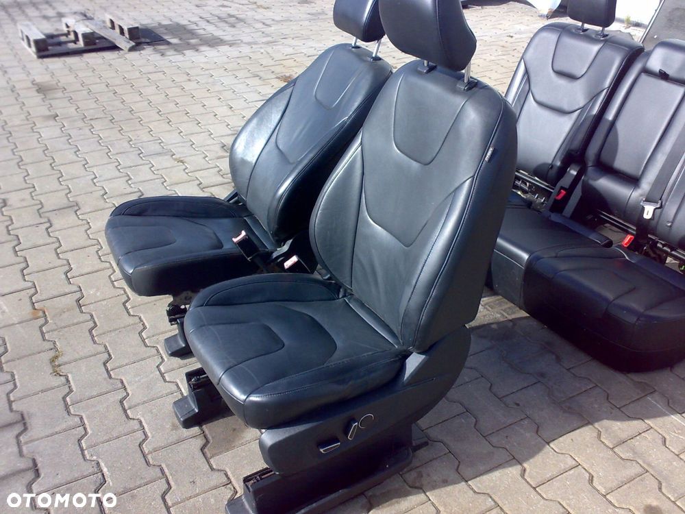 ford edge mk2 2015 - fotel fotele kanapa czarna skóra elektryczne grzane - 2