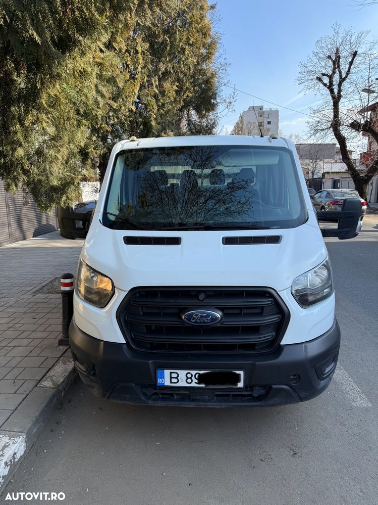 Ford Transit an 2020 L3 Unic Proprietar Dokka 7 locuri punte dubla bena camioneta basculabila NU Mercedes VW IVECO 35c Peugeot 131cai Carte Service Fără probleme - 18