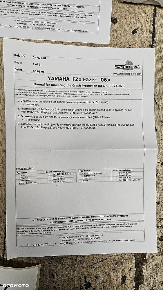 Crash Pady Bike Design CPYA-020 Yamaha FZ1 Fazer (06-15) - 3