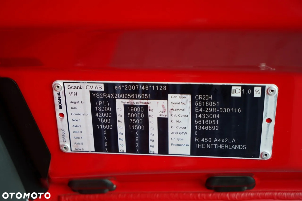 Scania R 450 / OPONY 100% / SPROWADZONA / PO KONTRAKCIE SERWISOWYM - 36