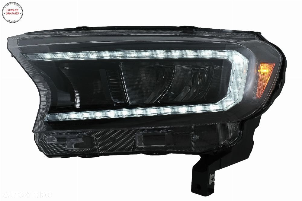 Faruri LED Light Bar Ford Ranger (2015-2020) LHD Negru cu Semnal Dinamic- livrare gratuita - 2