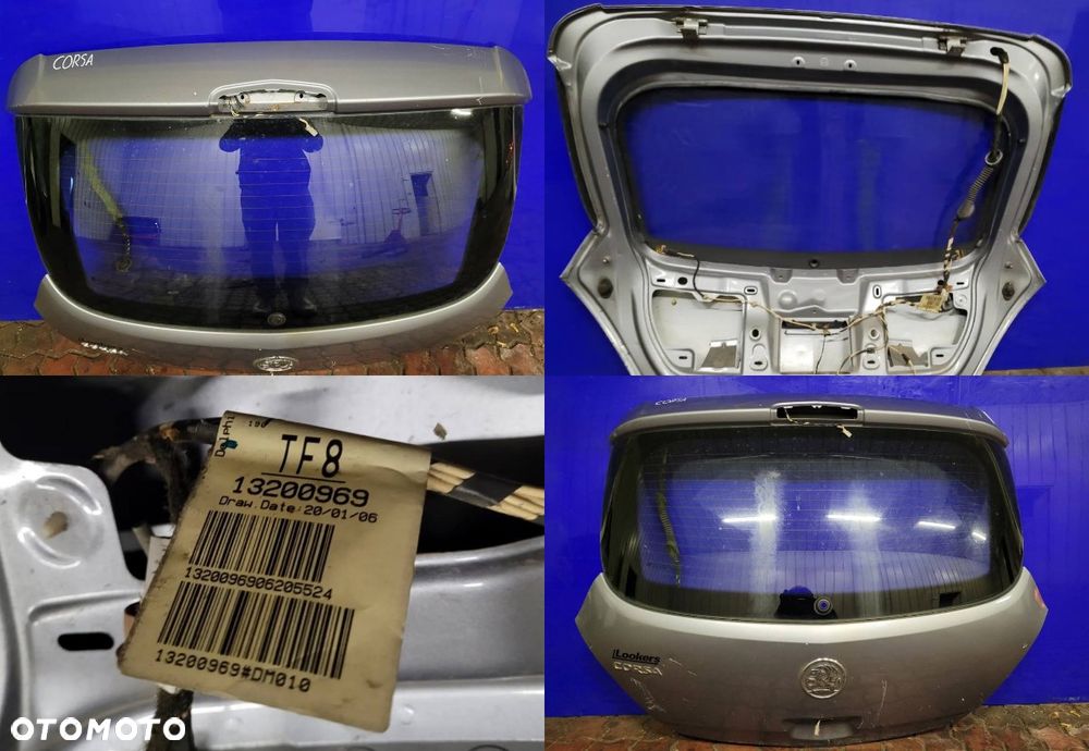 OPEL CORSA D DRZWI SZARA 3-DRZWIOWA 3D / KLAPA BAGAŻNIKA / BŁOTNIK / ZDERZAK (zielony Z30M)/ KLAPA GRAFITOWA SZARA / KLAPA ZŁOTA SZAMPAŃSKA - 14