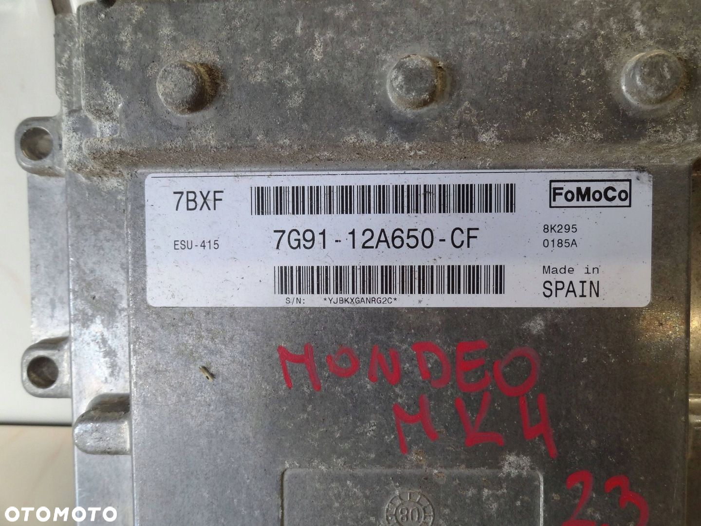 KOMPUTER STEROWNIK FORD MONDEO MK4 2.3 7G91-12A650-CF - 2