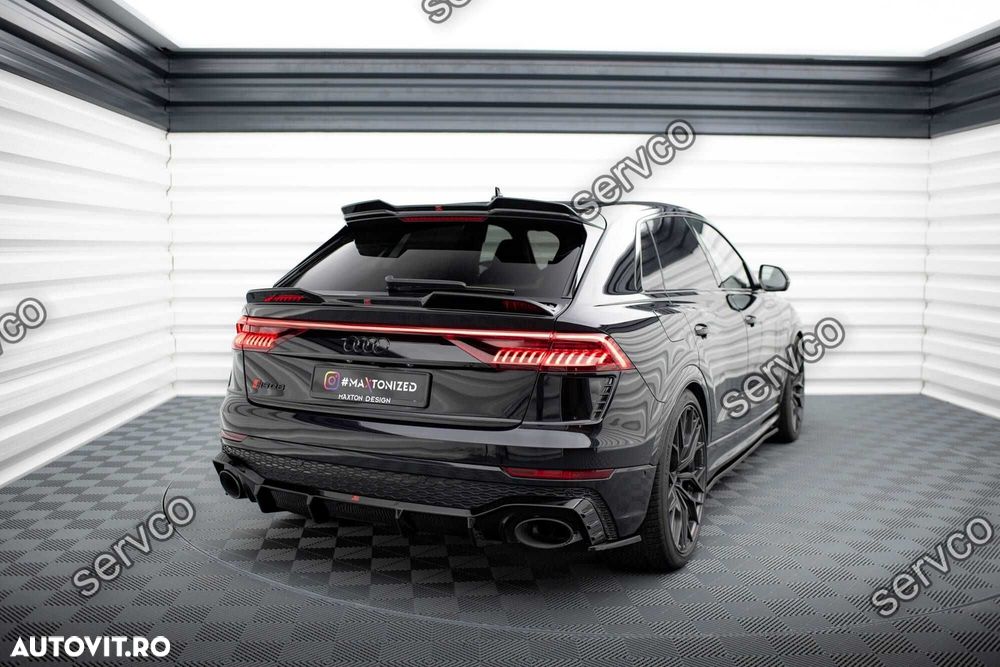 Eleron spoiler cap Audi Q8 Sline SQ8 RSQ8 Mk1 2019- v6 - Maxton Design - 1