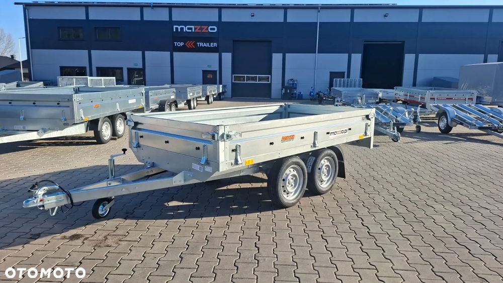 Neptun DOSTAWA! Przyczepa platforma wym. 263x145x30cm koła pod spodem N7-263 2 BaseLine, wszystkie burty DEMONTOWALNE, DMC 750kg GN87 - 2