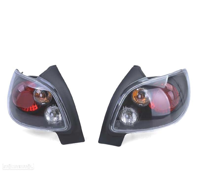 FAROLINS TRASEIROS PEUGEOT 206 98-09 VERMELHO PRETO - 1