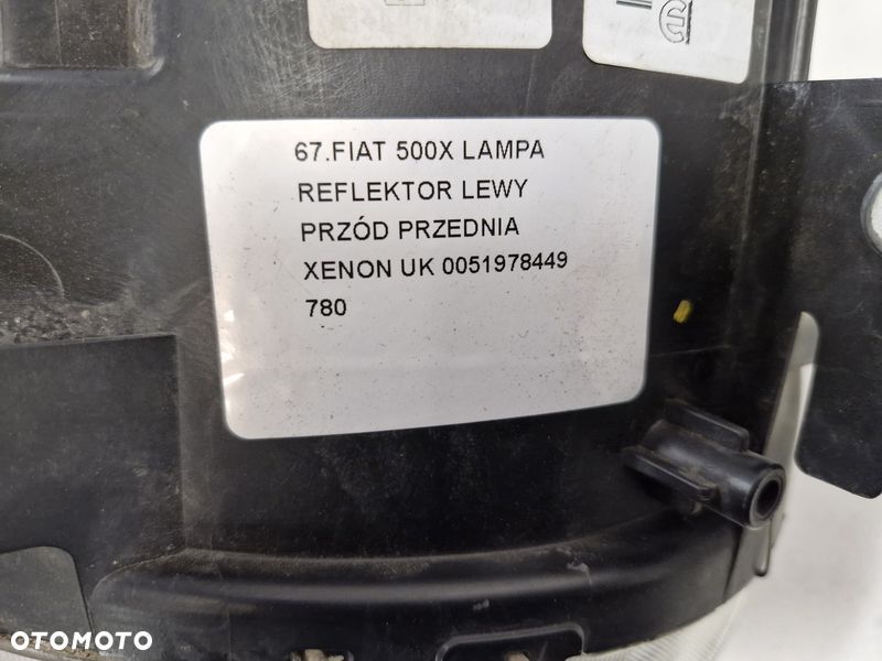 fiat 500x lampa reflektor lewy przód przednia xenon uk 0051978449 - 10