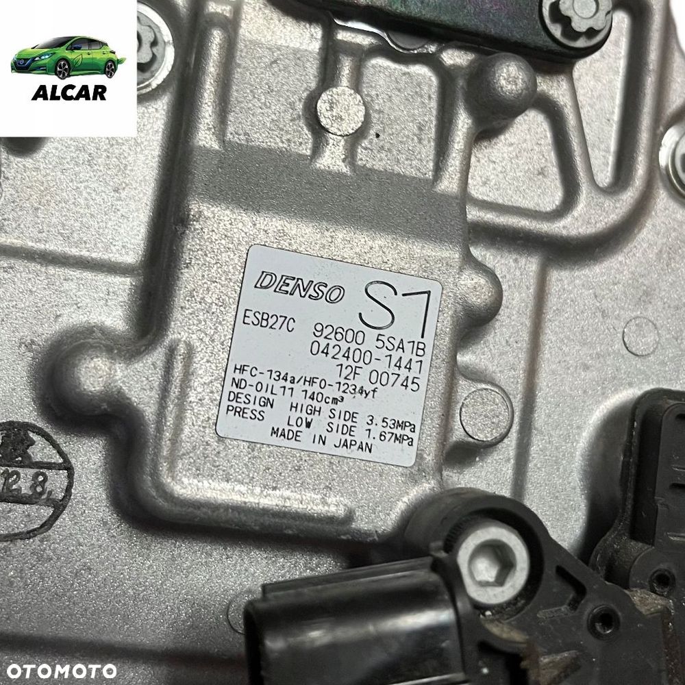 SPRĘŻARKA KLIMATYZACJI NISSAN LEAF Z1 II 2 92600 5SA1B - 5
