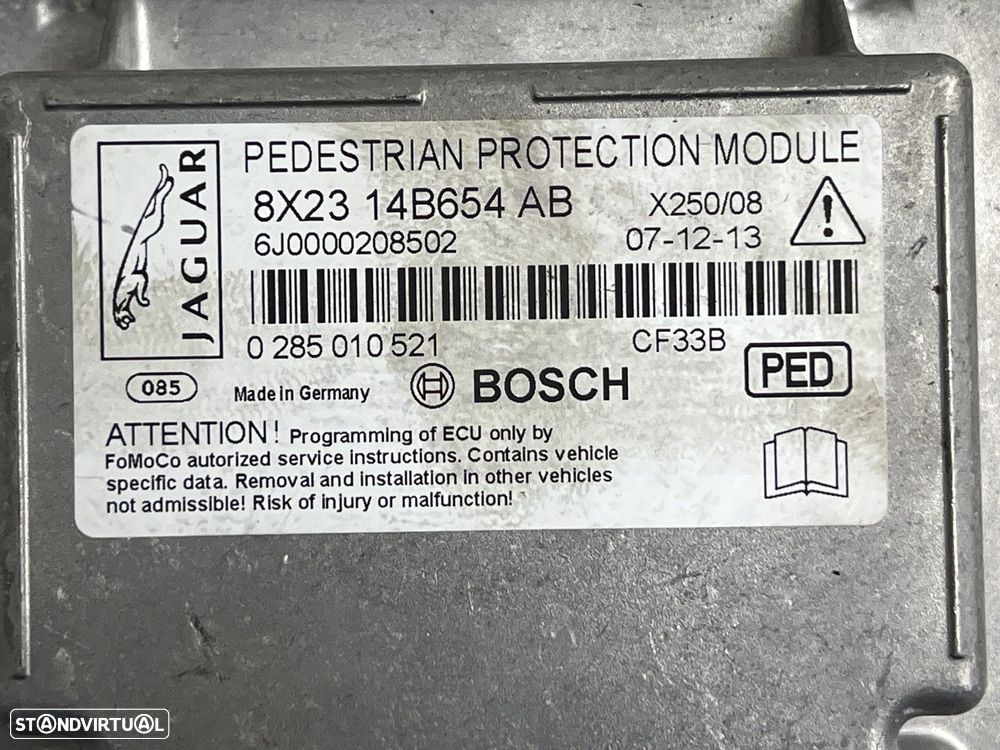 Centralina de proteção de peões Usado JAGUAR XF (X250) REF. 8X2314B654AB - 3