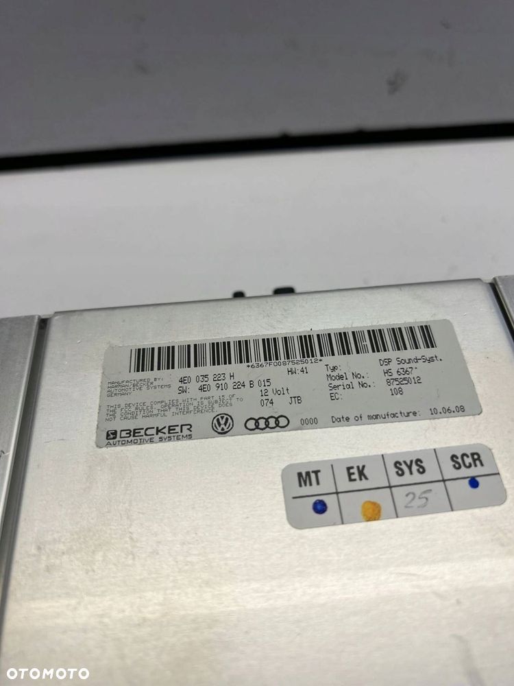 4E0 035 223 H Wzmacniacz Audi A8 S8 D3 4E - 6