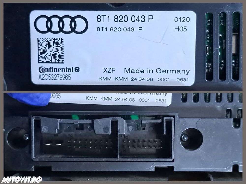 Panou comanda comenzi butoane clima climatronic aer conditionat ac cu incalzire in scaune Audi A4 S4 B8 8K, A5 S5 B8 8T 2008-2015 - 3