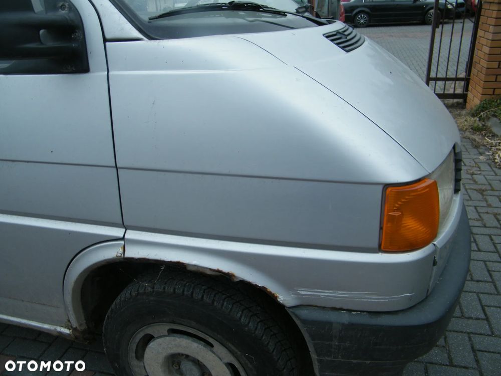 Kompletny przód Volkswagen Transporter - Caravelle T4 lakier LL7D srebrny pas przedni maska zderzak lampa kierunek wzmocnienie czołowe chłodnica atrapa grill błotnik prawy lewy KOMPLET DO ZAŁOŻENIA - 4