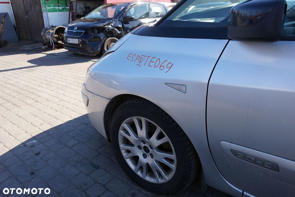 MASKA ZDERZAK BŁOTNIKI LAMPY ESPACE GRAND IV PH2 LIFT TED69  RENAULT 2006-2010 SREBRNY PRZÓD KOMPLETNY - 15