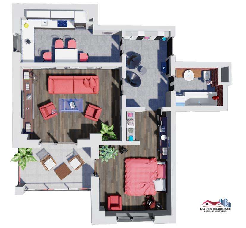 Apartament 2 Camere Tip A2.2 de Vanzare in Ansamblul Green Residence — fotografia 3