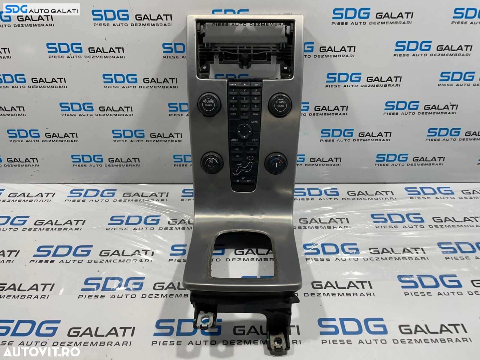 Interfata Panou Consola Comanda Buton Butoane Control Radio CD AC Clima Climatronic Volvo S40 2004 - 2012 Cod 1041050 [L3910] - 1