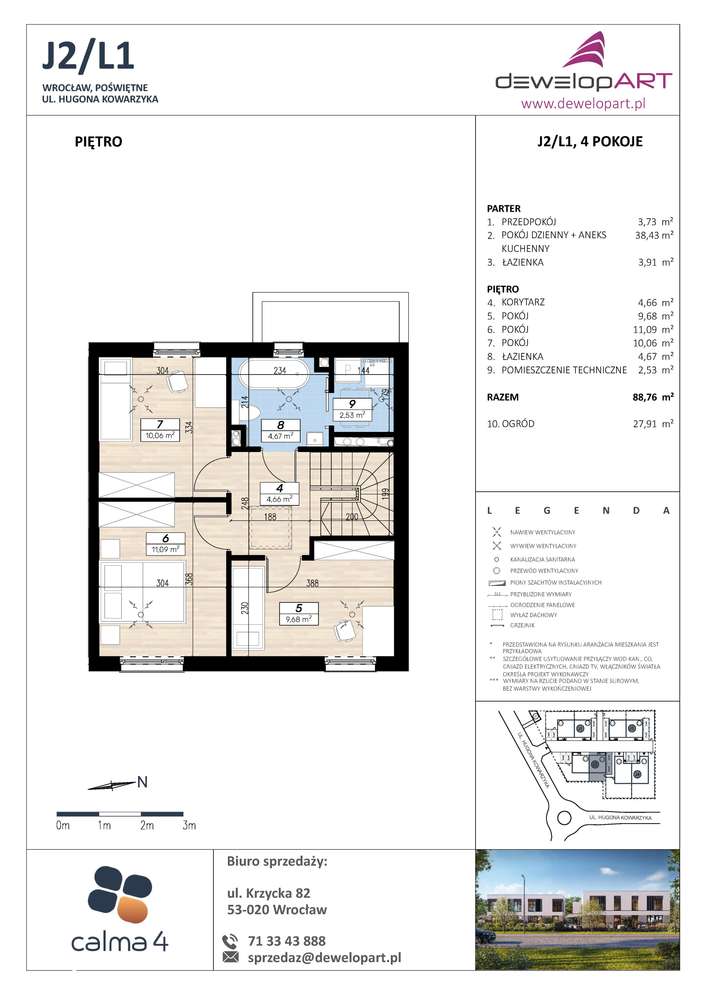 4-pokojowy dom 88m2 + ogródek Bezpośrednio - Pełny obrazek: 3/11