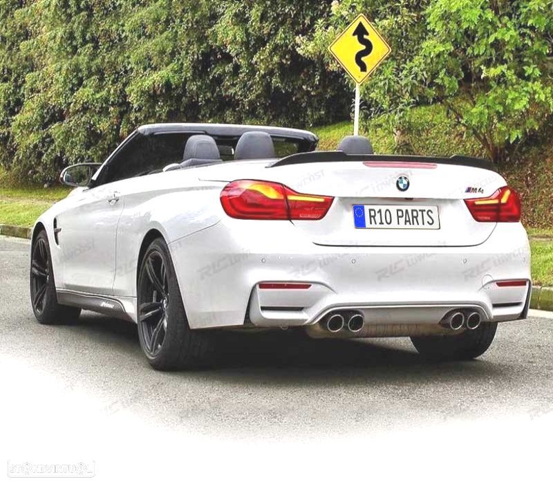 SPOILER TRASEIRO LIP BMW SERIE 4 F33 F83 CABRIO LOOK M4 PRETO BRILHANTE - 2